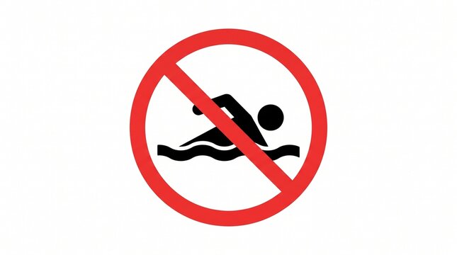 No Swimming Warning Sign