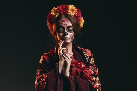 Creative Sugar Skull Makeup for Halloween and Day of the Dead Celebration