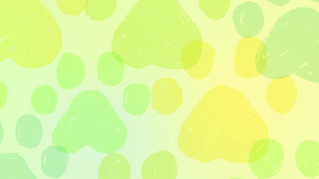 Slow Subtle Paw Prints Background - green