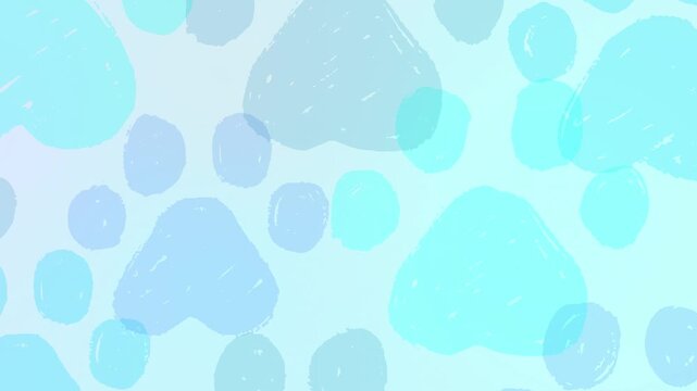 Slow Subtle Paw Prints Background - blue