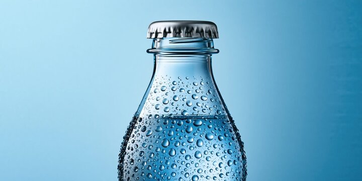 Cool refreshment in a stylish glass bottle