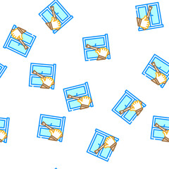 Fototapeta premium window frame repair vector seamless pattern window frame repair sign illustration