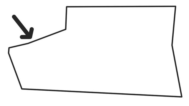 An arrow moves above a thin frame in the corner. The frame changes too.