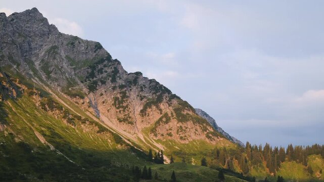 mountain range and mountains in the alps 4K
