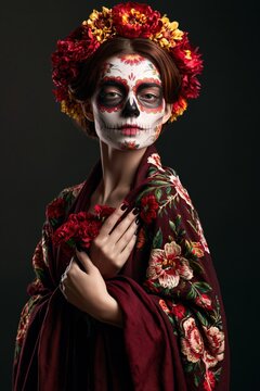 Creative Sugar Skull Makeup for Halloween and Day of the Dead Celebration