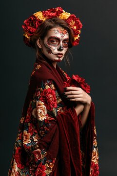 Creative Sugar Skull Makeup for Halloween and Day of the Dead Celebration