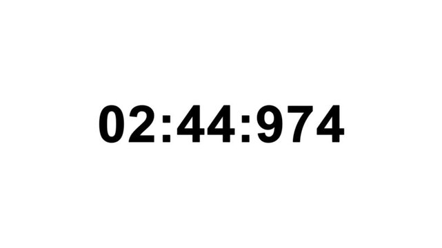 3 minutes countdown timer animation, three minutes countdown animation on black background, simple 3 minute timer.