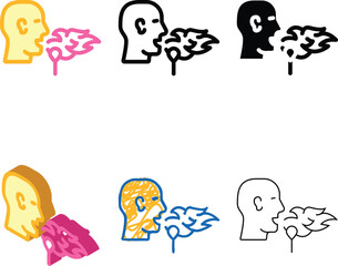 Fototapeta premium fure show performing color icon looks vector. fure show performing sign. isolated symbol illustration