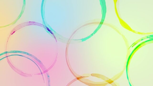 Subtle Slow Hand Drawn Circle Background - colorful