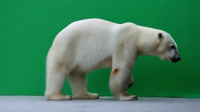 polar bear on a green background