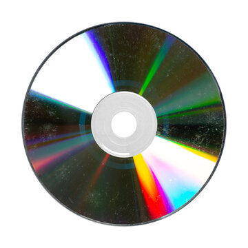 Blank CD disc media, png isolated on transparent background