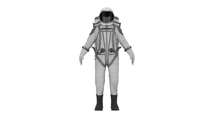 3d rendering astronaut in space suit preparing for mission © santiago