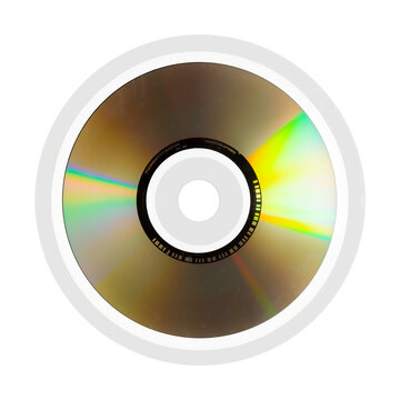 Shiny CD DVD disc media, png isolated on transparent background