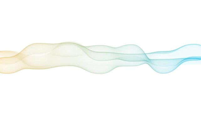 Abstract flowing pastel wave background with soft Cyan and yellow curve Lines , minimalist gradient design for modern presentation, wallpaper, banner, branding, creative graphic design.