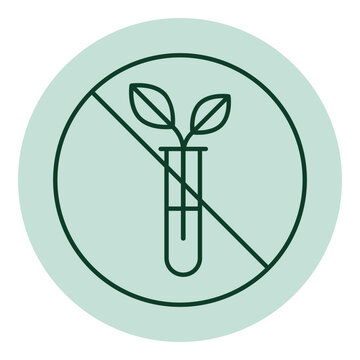 Organic agriculture and sustainability icon: non-gmo