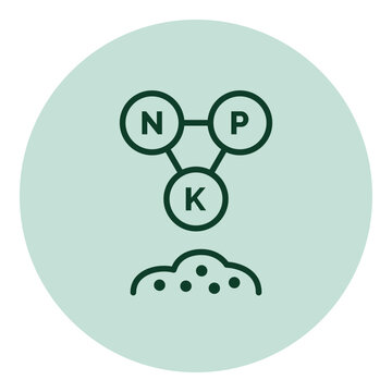 Plant nutrients in soil isolated icon