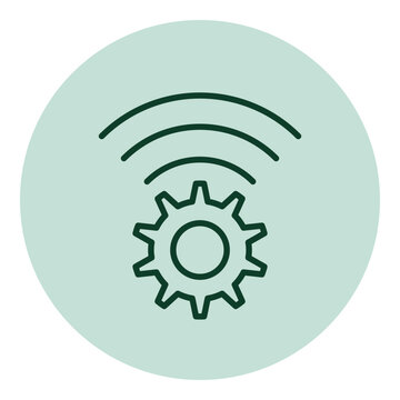 Smart machinery and automated devices isolated icon