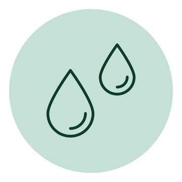 Water drops and irrigation isolated icon