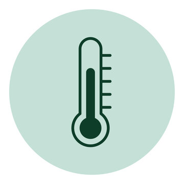Thermometer and temperature measurement isolated icon