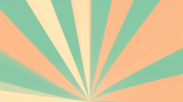 Radiating Abstract Sunburst Pattern Graphic Design Retro Vintage Pastel Burst, Peach Teal Optimism Joy, Cheerful Nostalgia Warmth, Vibrant Background