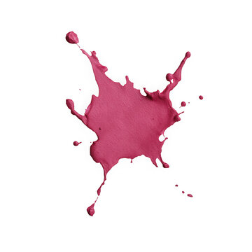 Magenta watercolor paint splash spreading outward