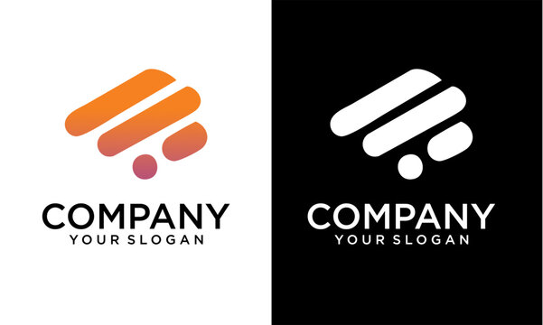 Modern Abstract Diagonal Lines Logo Template Set for Technology, Finance, and Corporate Branding