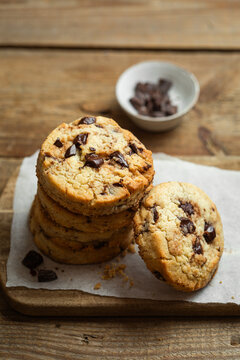 d&eacute;licieux cookies fait maison aux p&eacute;pites de chocolat