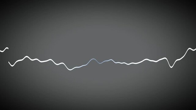 White Soundwave Oscillating on Dark Gray Minimal Background