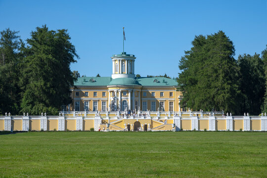 MOSCOW REGION, RUSSIA - JULY 19, 2026: The Grand Palace on the territory of the Arkhangelskoe Estate, Moscow Region