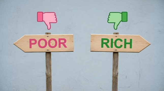 Conceptual signs with poor and rich text