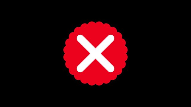 Red circle with white cross emblem pulsating in high quality digital motion video clip for modern screen interface user experience