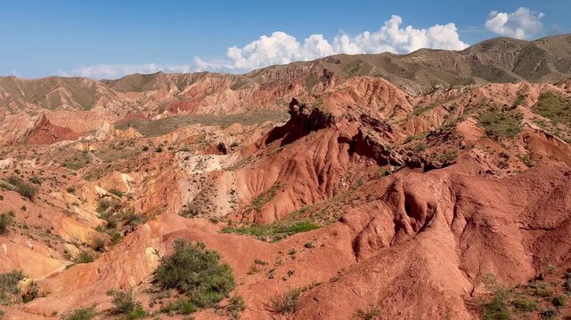 Breathtaking scenery of Fairy Tale valley (Dolina Skazok) in Issyk Kul area of Kyrgyzstan