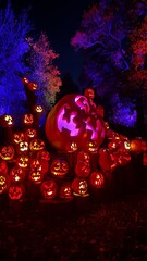 Naklejka premium Illuminated Jack-O'-Lantern Display at Jack-O'-Lantern Spectacular, Roger Williams Park Zoo