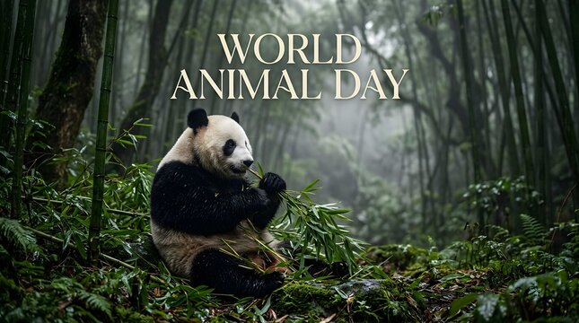 giant panda eating bamboo