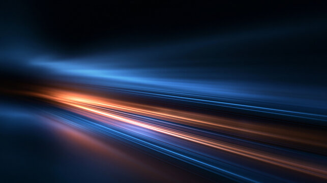 Abstract High Speed Motion Light Trails Background