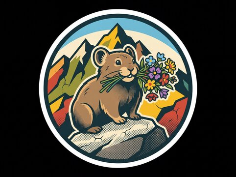 Dise&ntilde;o de plato cer&aacute;mico con figura de oso y motivos florales coloridos.