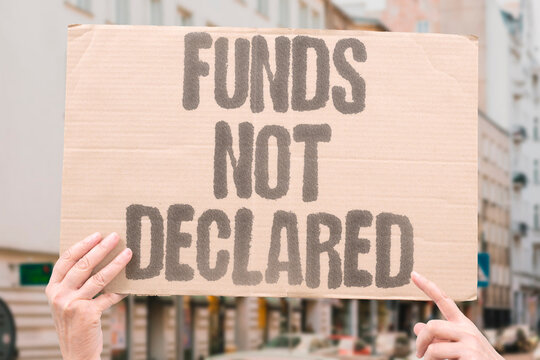"Funds not declared" Financial resources undisclosed. CORRUPTION. INCOME. MINISTER. STATE. FUNDS.