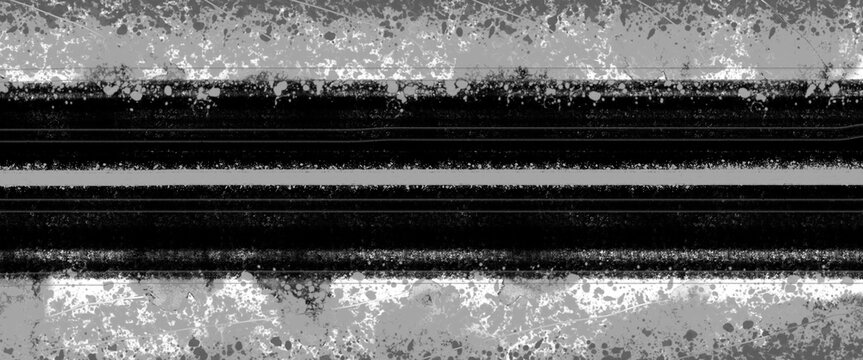 Abstract dark background with white ink splatter lines and particles