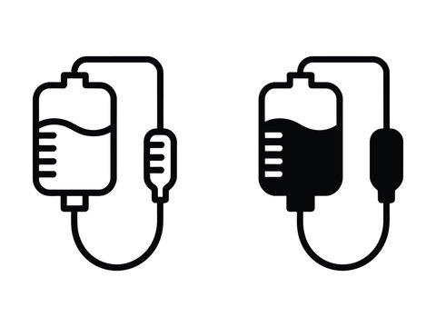 Blood transfusion icon vector symbol design set for web

