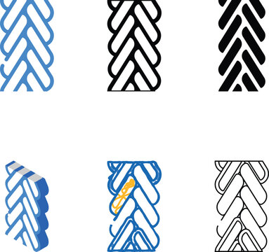 spiga designs wheat chain color icon vector. spiga wheat chain sign. isolated symbol illustration