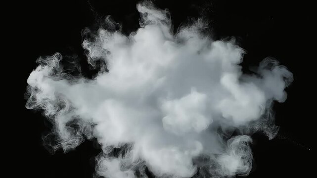 Cloud overlay and cloud animation with white vapor cloud VFX