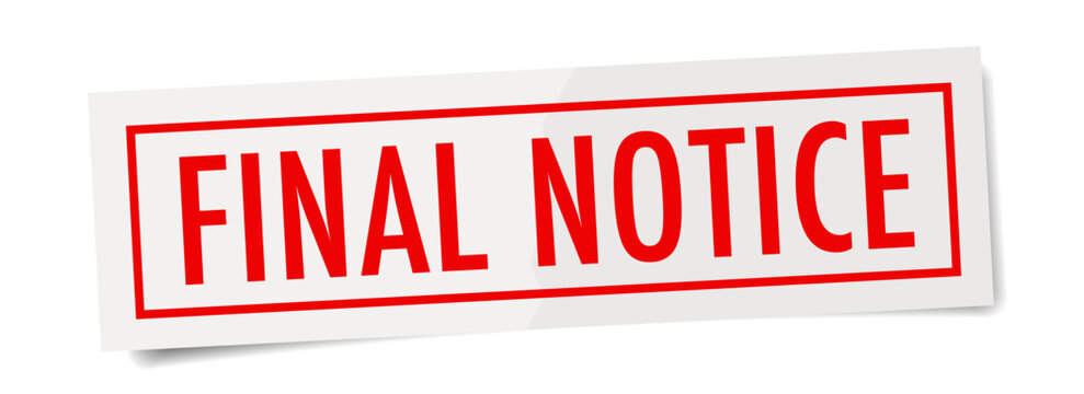 Final notice
