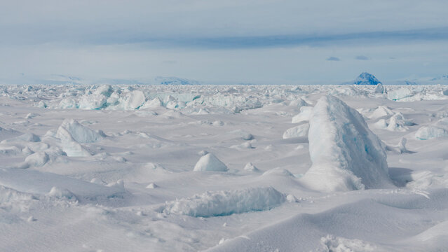 Sea ice drifting southward on East Coast, Greenland