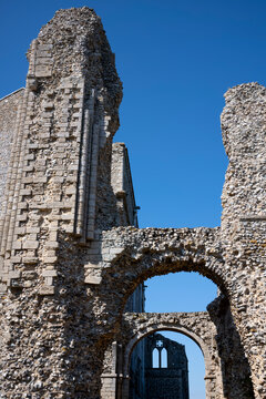 The ruins of the historic, Benedictine, Binham Priory, also known as St Mary's Priory, United Kingdom