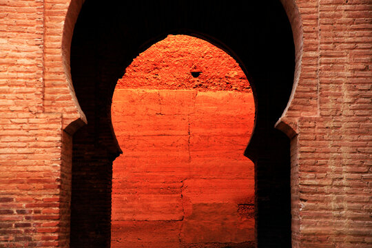 Details of the exquisite Islamic architecture of the Alhambra, Granada, Spain
