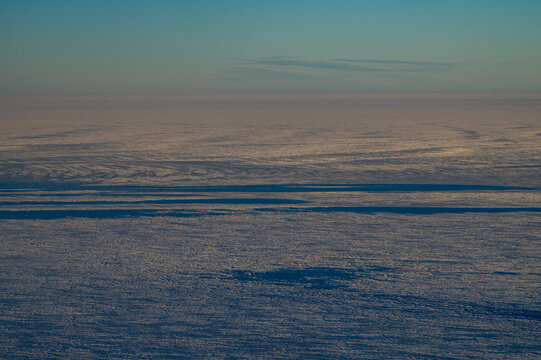 Aerial of Atka Bay, German Neumayer Station III, Antarctica