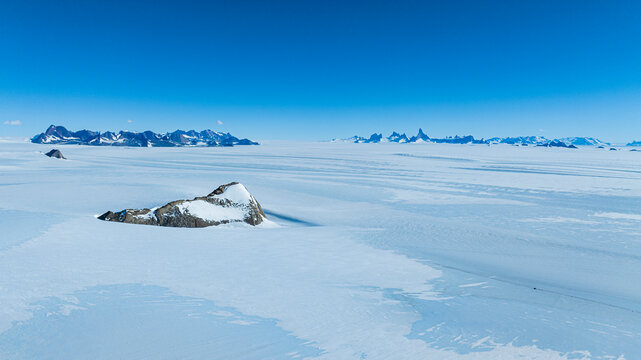 Aerial of Antarctica, Camp Echo, Queen Maud Land, Antarctica