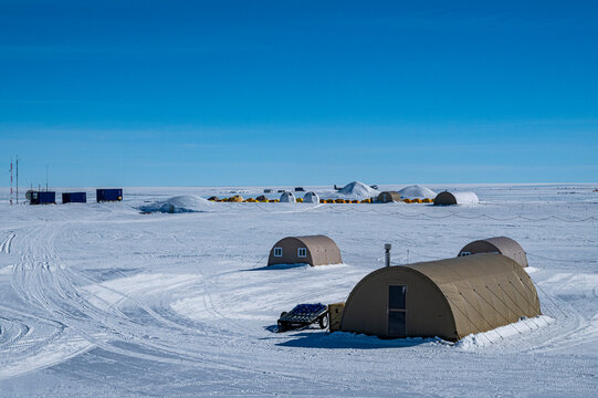 Campsite at Wolf's Fang Runway, Queen Maud Land, Antarctica
