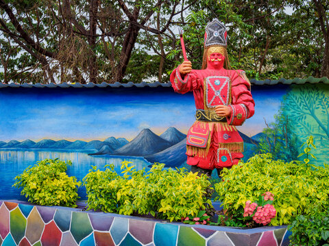 Kaqak'axool figure, San Juan La Laguna, Solola Department, Guatemala