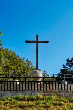 Cross at Cerro de La Cruz, Antigua Guatemala, Sacatepequez Department, Guatemala